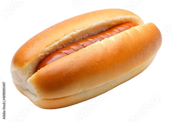 Fototapeta hotdog bun with slight crust png image on transparent background