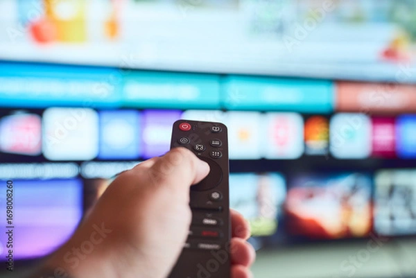 Obraz TV time at home with remote