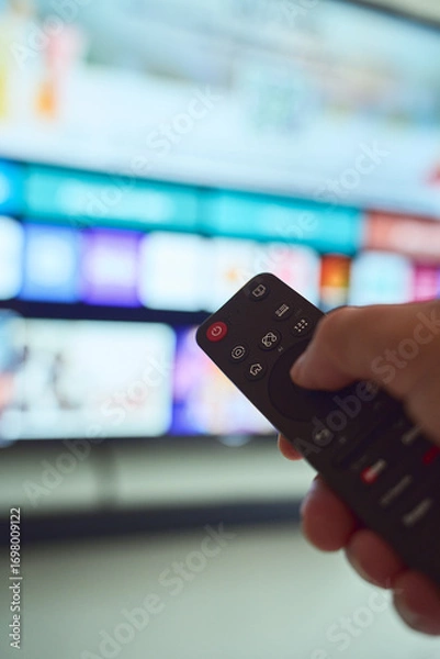 Obraz Smart TV remote in hand