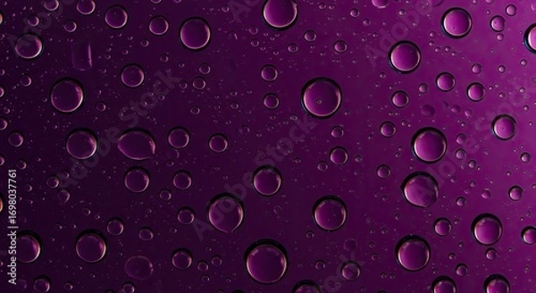Obraz Purple water droplets on a surface
