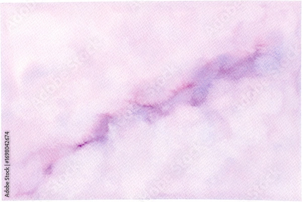 Fototapeta Cloudy Sky Watercolor Background with Hand-Painted Texture for Design and Decoration