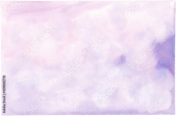 Fototapeta Cloudy Sky Watercolor Background with Hand-Painted Texture for Design and Decoration