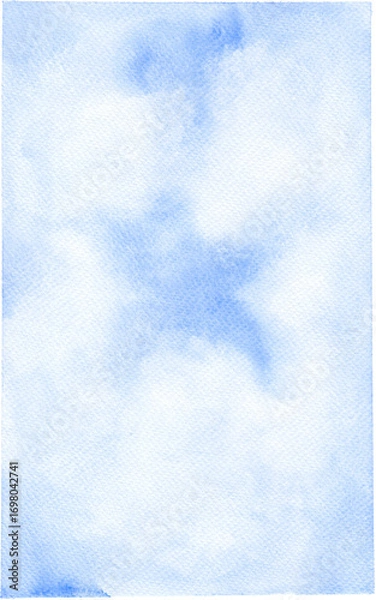 Fototapeta Cloudy Sky Watercolor Background with Hand-Painted Texture for Design and Decoration