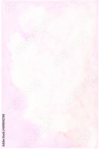 Fototapeta Cloudy Sky Watercolor Background with Hand-Painted Texture for Design and Decoration