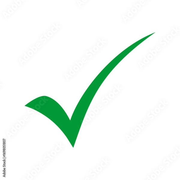 Fototapeta Checkmark green icon on transparent background svg