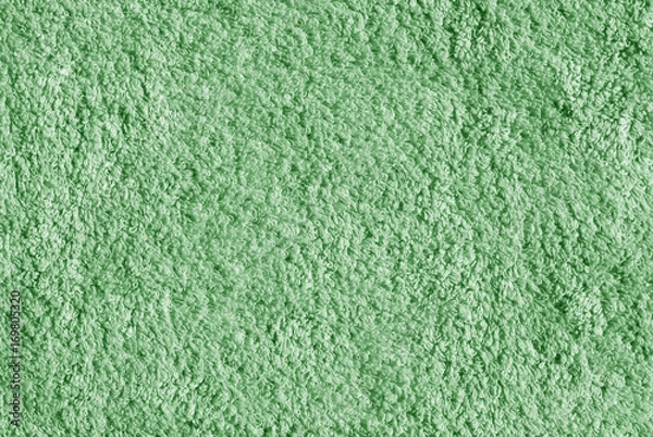 Obraz Green color bath towel surface.
