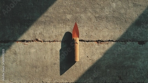 Obraz Small torch on concrete