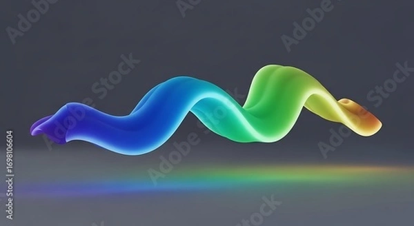 Fototapeta Elegant flowing color gradient wave design with smooth transitions