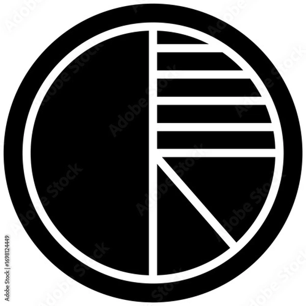 Fototapeta Half Pie Chart Icon