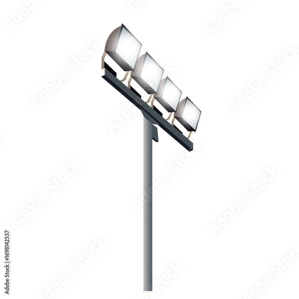 Obraz Metal Halide Lighting Tower isolated background