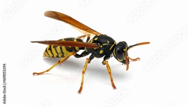 Fototapeta bee on white background