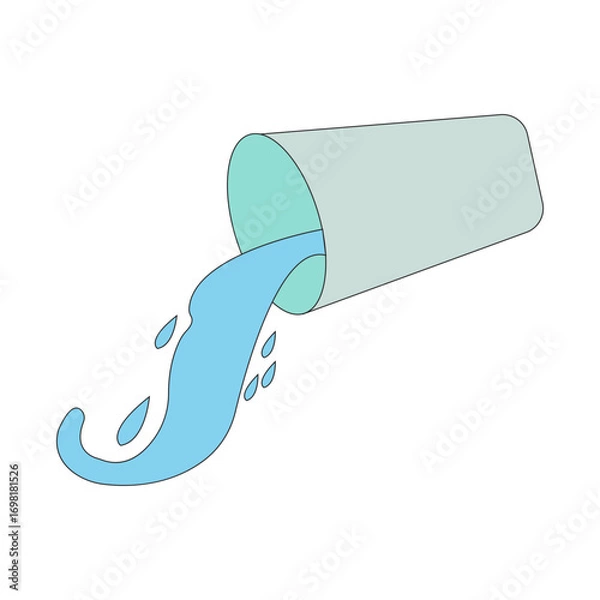 Obraz Spilled Drink Illustration