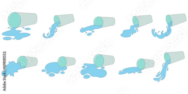 Obraz Spilled Drink Illustration