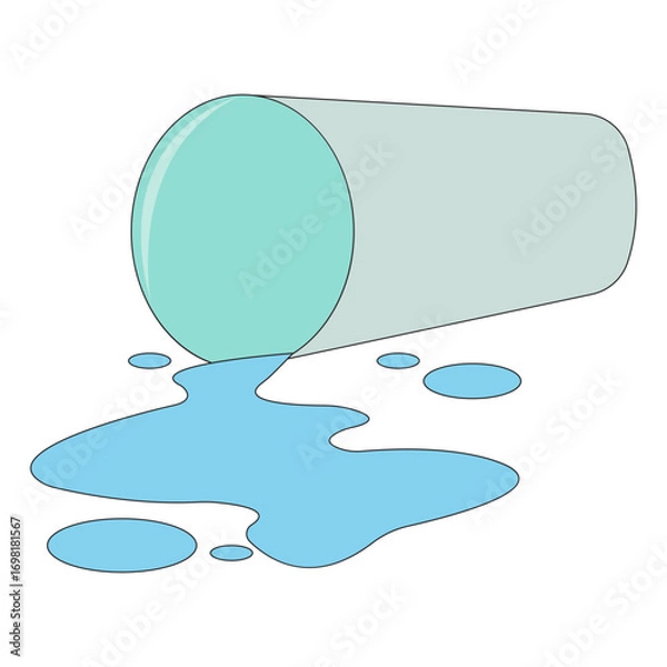 Fototapeta Spilled Drink Illustration