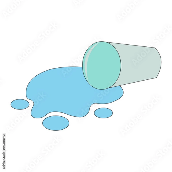 Obraz Spilled Drink Illustration