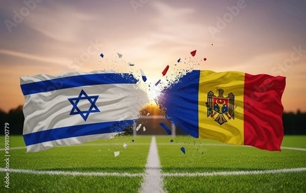 Fototapeta israel VS moldova, world cup 2026 soccer