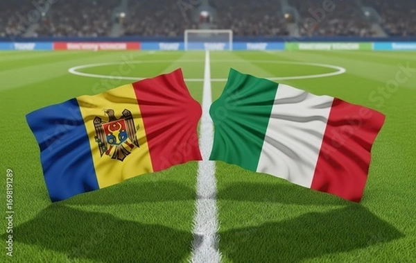 Fototapeta Moldova VS Italy, world cup 2026 soccer