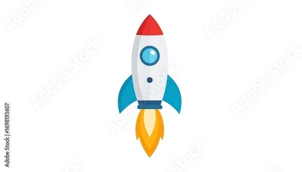 Fototapeta Simple rocket icon (1)