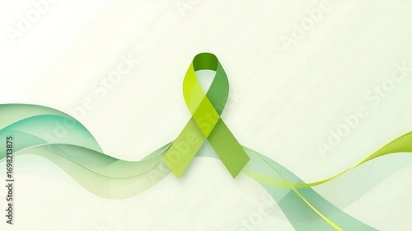 Obraz Minimalist Icon Lymphoma Day Ribbon