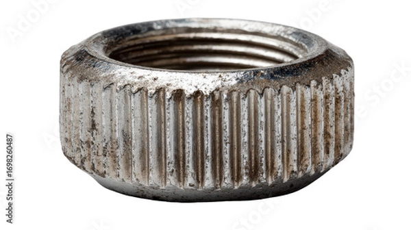 Fototapeta Tapered thread tap with clear visible spiral thread background isolated on a Transparent background, PNG file.