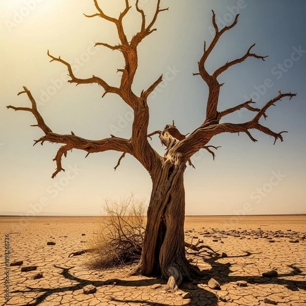 Obraz dead tree in the desert