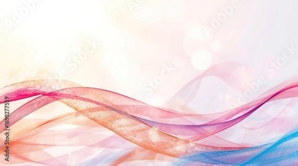 Fototapeta Abstract Pastel Wave Background Soft, Flowing Lines and Gentle Light