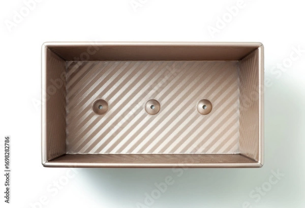Obraz Metal baking mold isolated on white background, Top view