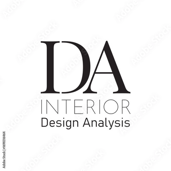 Obraz Interior design logo vector Ai