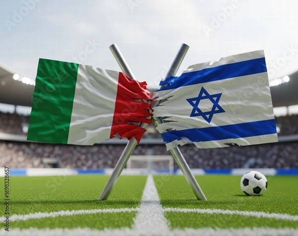 Fototapeta Italy VS Israel, world cup 2025 soccer