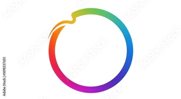 Obraz Colorful Gradient Circle Logo Design on White Background.
