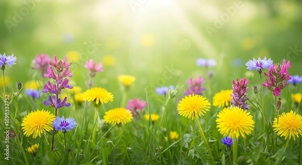 Obraz Sunlit Meadow's Embrace