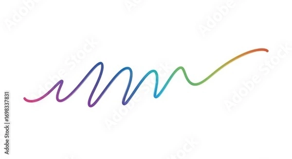 Obraz Abstract Rainbow Gradient Curvy Lines Design