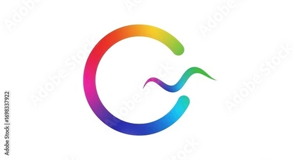 Obraz Colorful Abstract Design with Intertwined Rainbow Curves
