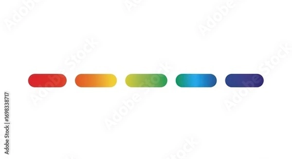 Obraz Colorful Gradient Rectangles on White Background, Abstract Design