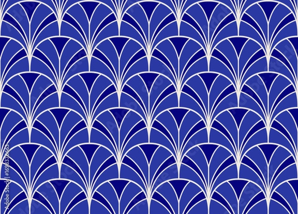 Fototapeta Modern geometric art deco seamless pattern. Trendy abstract background. Vector illustration for print, fabric, surface, textile.