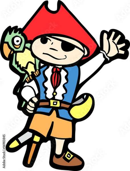 Fototapeta Boy in Pirate Costume #1