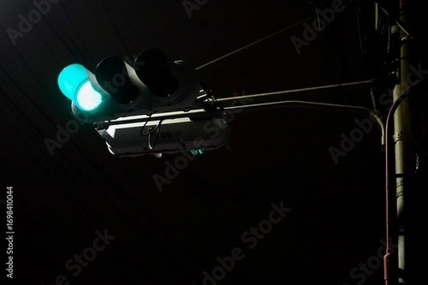 Fototapeta 夜の信号機