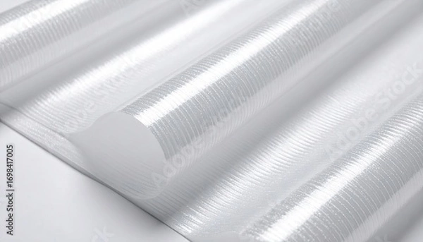 Fototapeta Clear TPU Sheet with Soft Folds and Jelly Texture