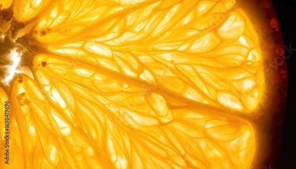 Fototapeta Close-Up Macro Photograph of Orange Peel Texture