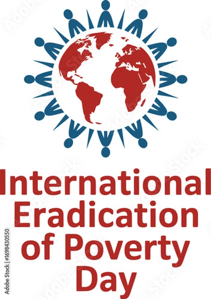 Fototapeta Global unity and support for eradicating poverty worldwide
