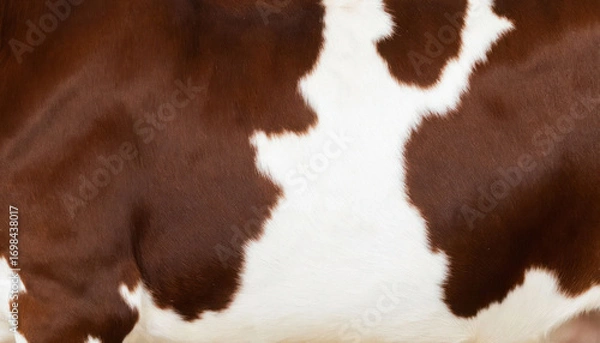 Fototapeta A cow's back has a white patch on it
