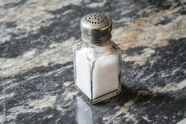 Obraz salt and pepper on black background