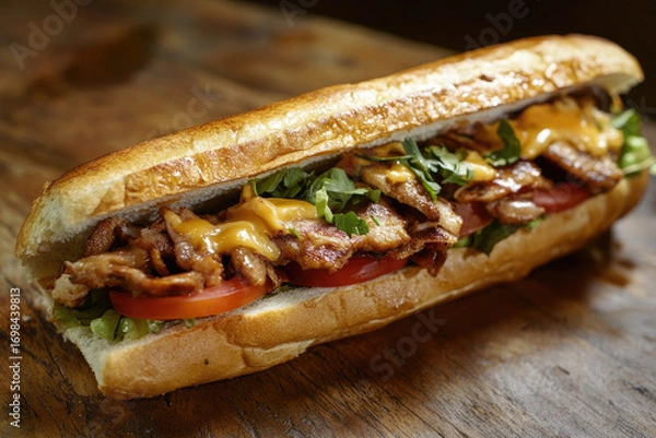 Obraz ham and cheese sandwiches