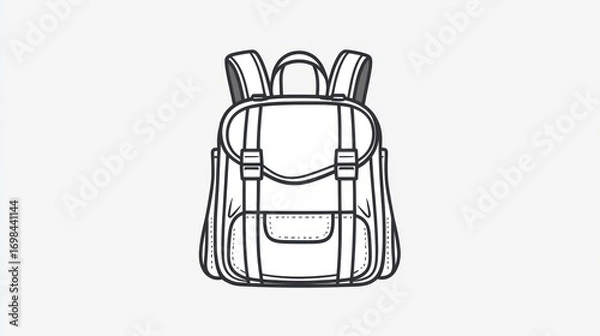 Fototapeta Simple backpack illustration