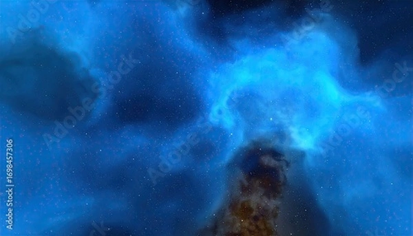 Fototapeta Blue Nebula Deep Space Cosmic Dust Mobile Wallpaper