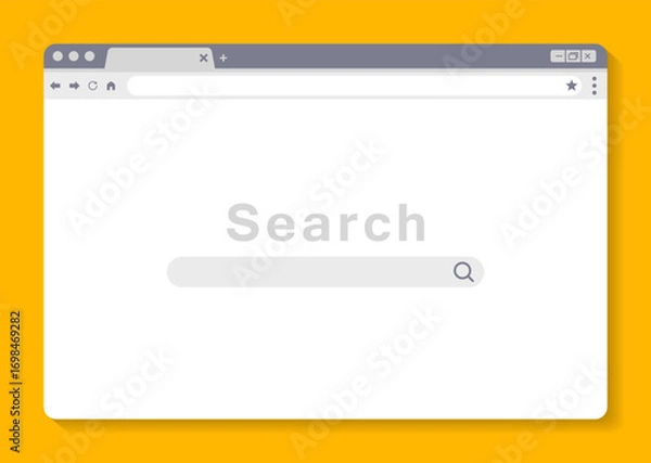 Fototapeta Web browser window mockup. User interface template