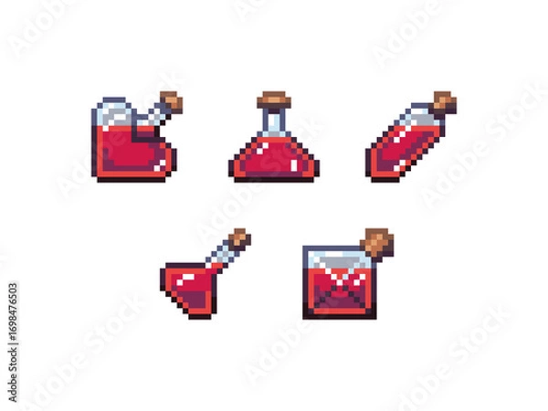 Fototapeta Pixel Potion Pack Game Assets