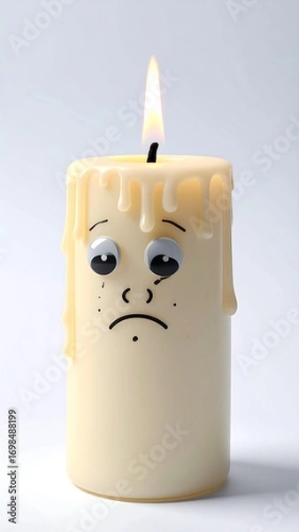 Obraz Sad candle with tears