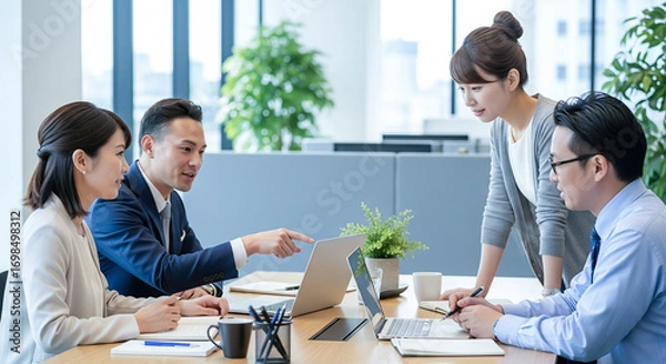 Obraz オフィスでの打ち合わせ（ミーティング）風景