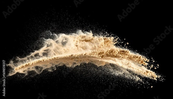 Obraz Sand explosion on black